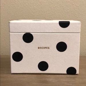 Kate Spade Deco Dot Recipe Box